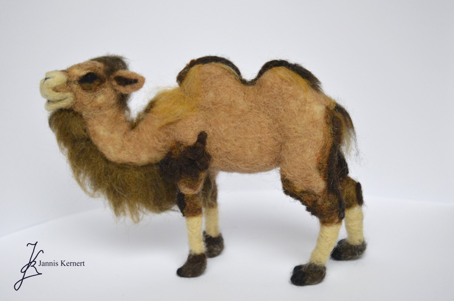 Needle Felted Bactrian Camel in Scale 118