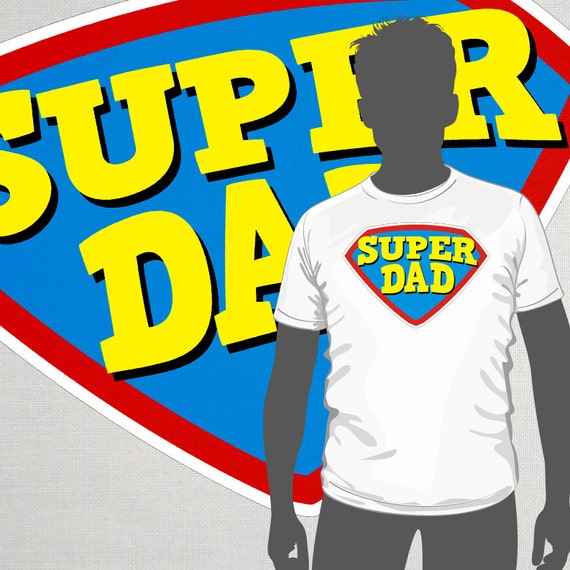Super Badge Dad Iron On Transfer by KandiCraftsStore on Etsy