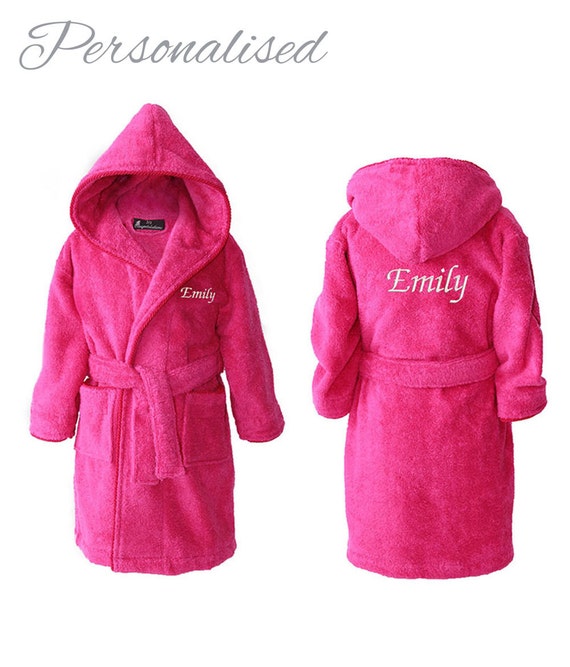 Personalised Girls Dressing Gowns Teens Bathrobes