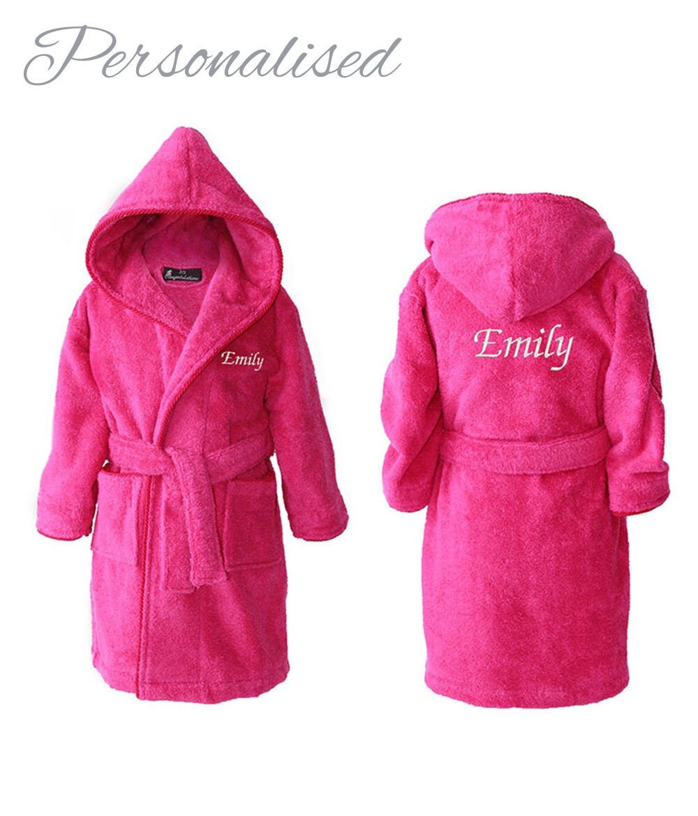 pink personalised robe