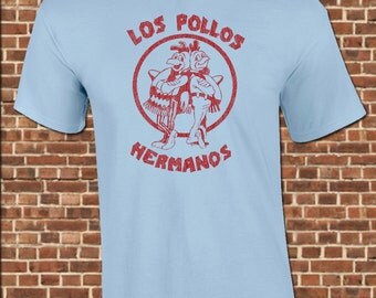 Los POLLOS HERMANOS mens T-Shirt all sizes available breaking walter white gus crystal bad chicken restaurant vintage tee UG309