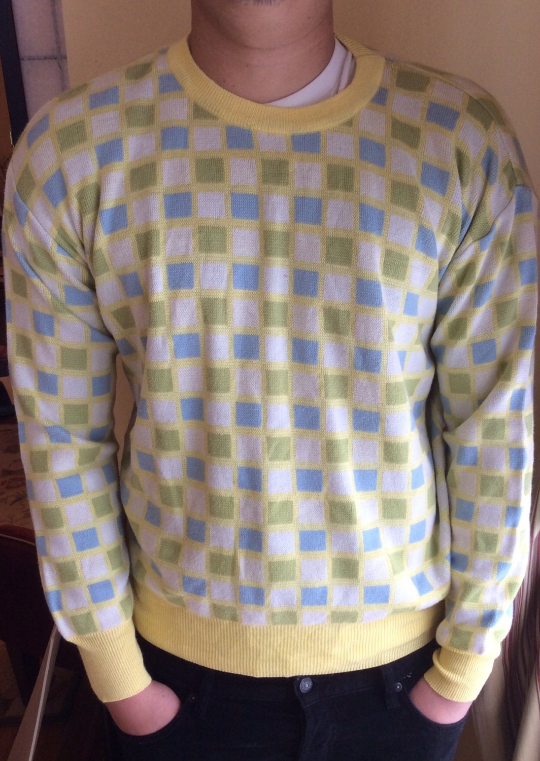 Vintage Men's Sweater Made in Italy Cotton Blend