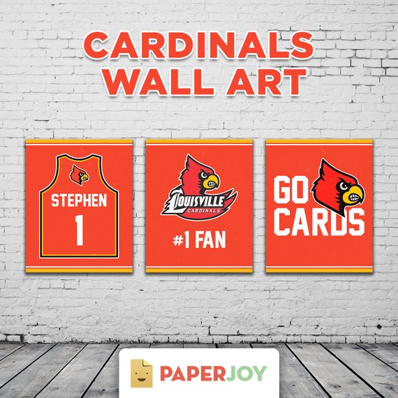 Louisville Cardinals Wall Art. College by PaperJoyDesign on Etsy