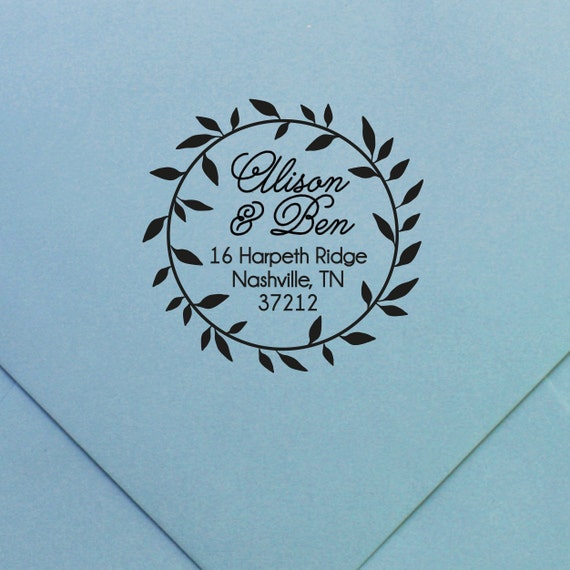 Personalized Return Address Stamp | Wood or Self-Inking | "design #29" by Swanky Press | Wedding | New Couple Il_570xn