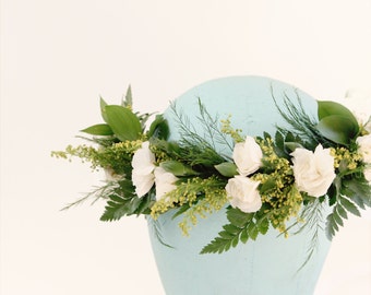 DIY Flower crown kit - Just Add Flowers, Boho hair wreath, Bridal flower wreath, Wedding headpiece, Floral supplies, Make your own crown