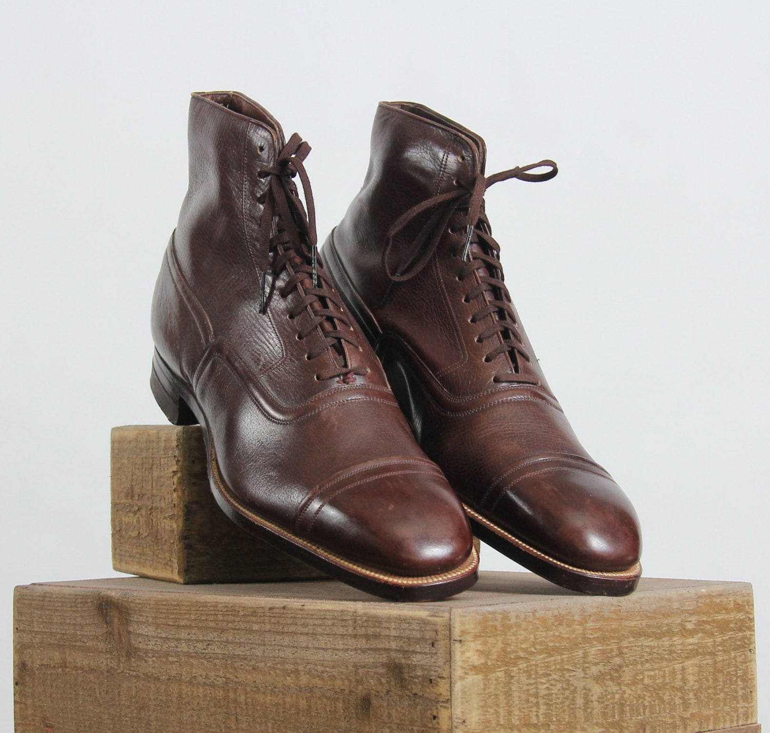 1910s Hi-Top Oxfords . Edwardian Shoes / Footwear