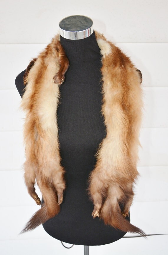 50s 60s Vintage Fox Fur Stole