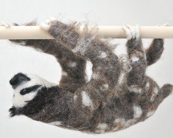 Needle Felted, Needle Felting, Animal, Three-Toed Sloth