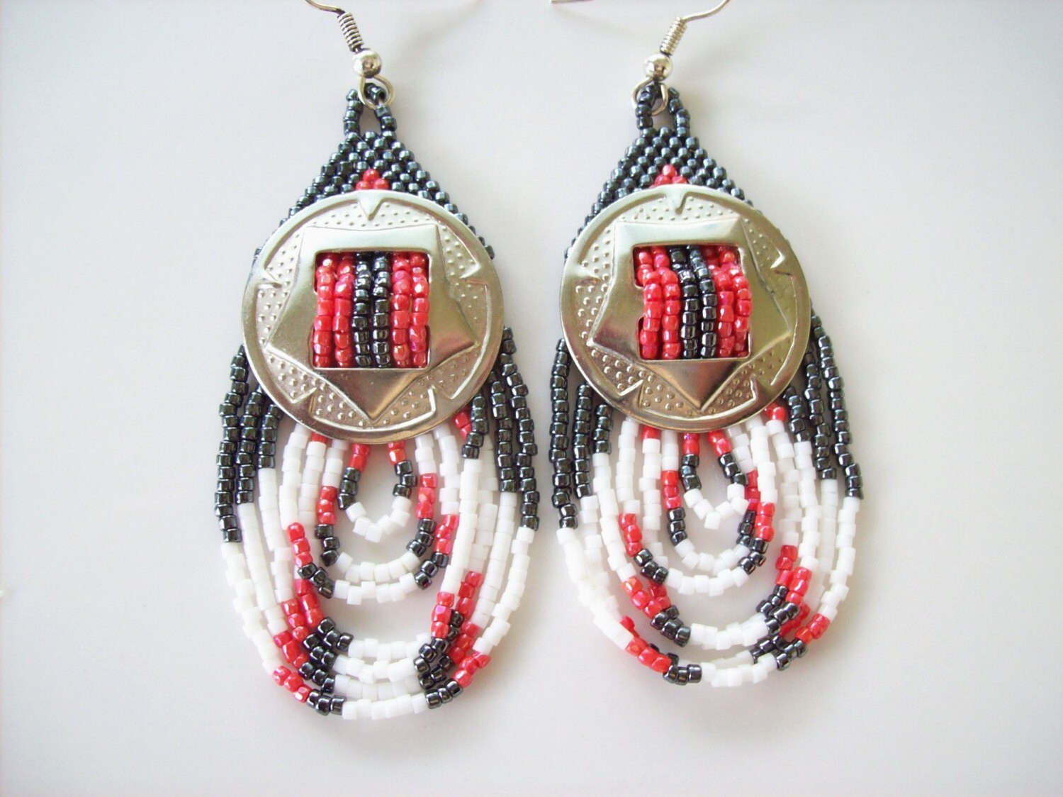 Southwest Beadwork Earrings Beaded Native American Style