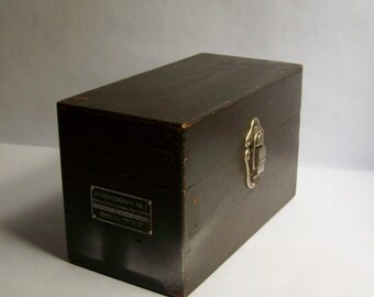 Vintage Wooden Instrument Box Army Green