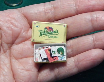 Dollhouse Miniatures Postcards Lot of 20 in Whitman Chocolate Box 1:12 Handcrafted