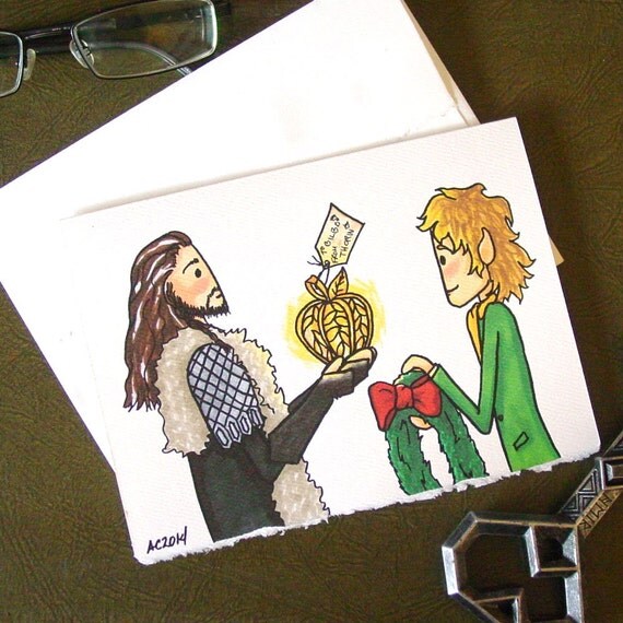 thorin and bilbo holiday card yule gifts the hobbit thorin and bilbo holiday card yule gifts the hobbit