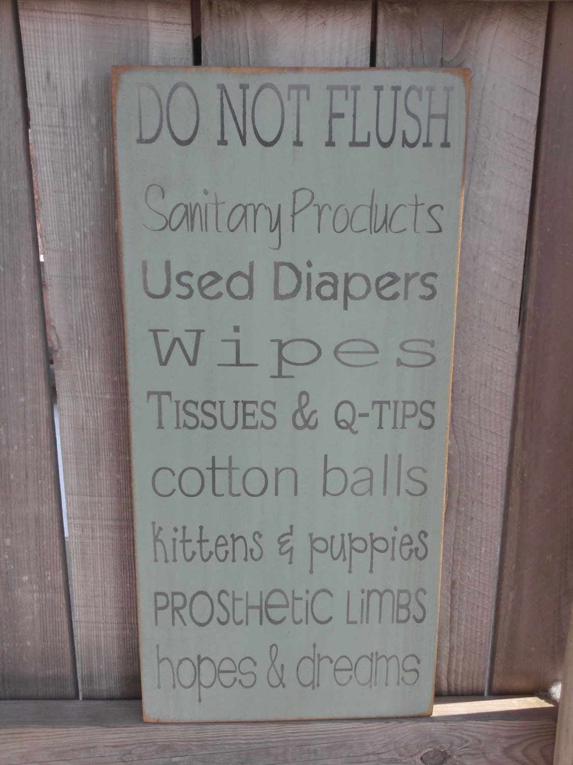 Do Not Flush Septic System Rules Sign Bathroom Decor by Wildoaks