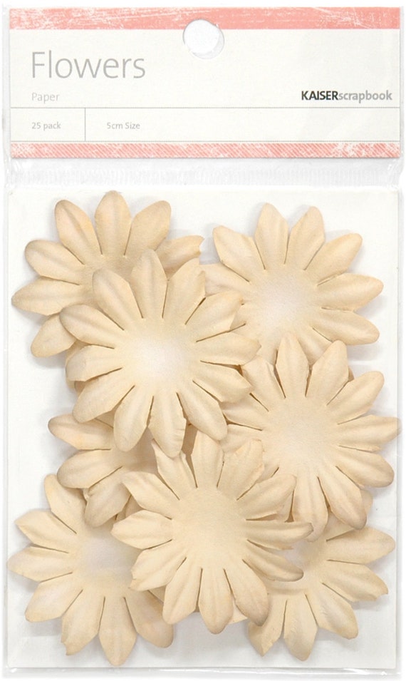 Items similar to Kaisercraft Paper Flowers Package of 25 Taupe 2" (5cm