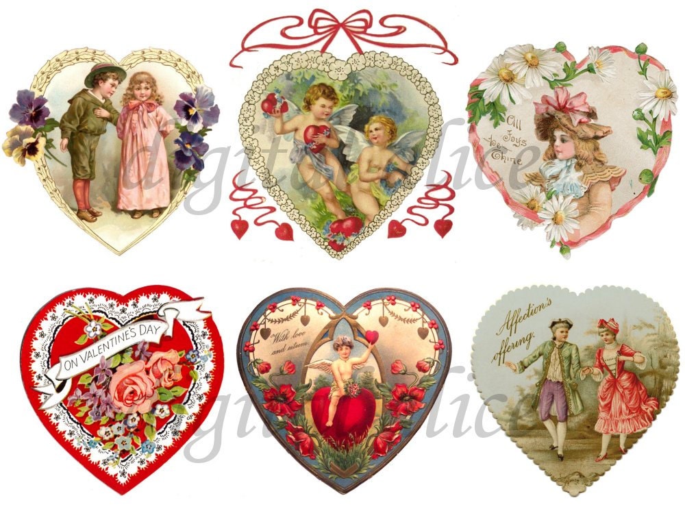 victorian-valentine-hearts-instant-digital-download