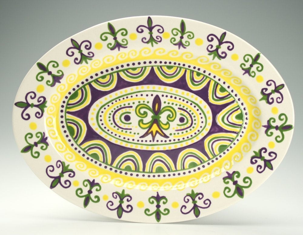 mardi gras serving bowl