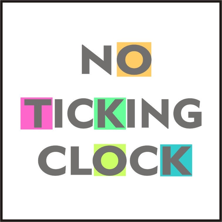 No ticking clock mechanism / silent clock