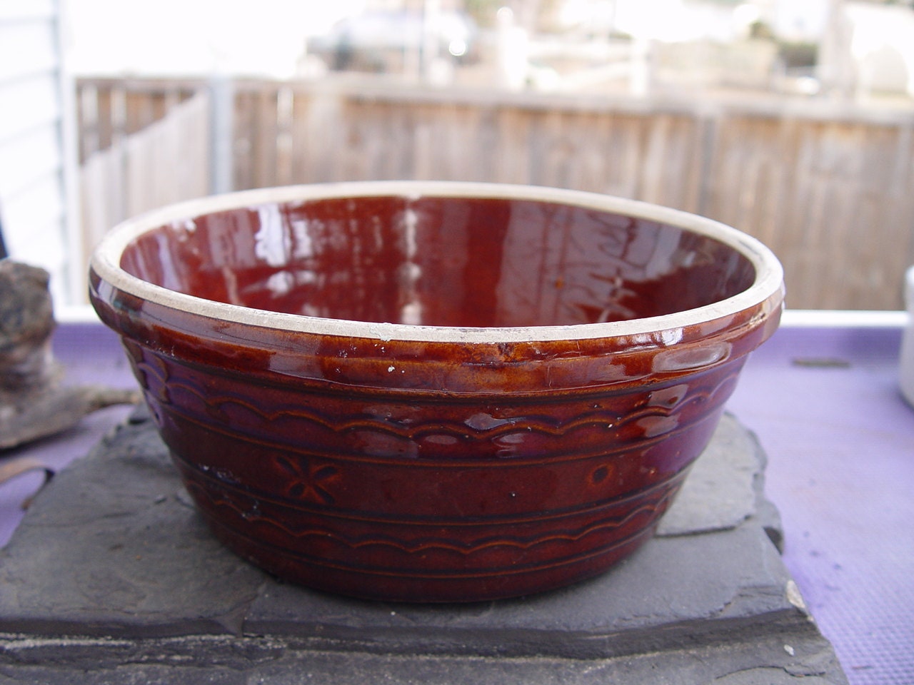 Retro Marcrest Oven Proof Stoneware Serving or Baking Bowl