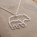 Reserved for Adam, Mother and Baby Bear Necklace, New Mom Necklace, Mom and Cub, Sterling Silver, Made To Order