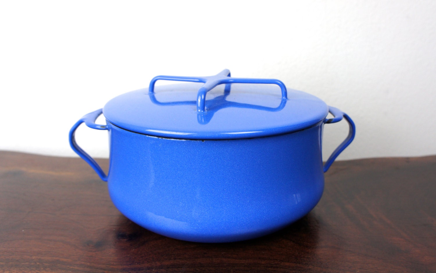 Vintage Dansk Small 7.25 Dutch Oven Dark Blue Enameled