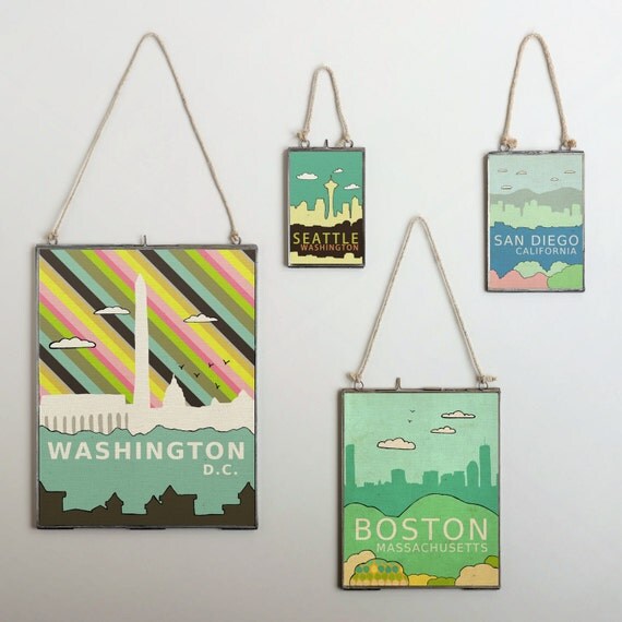 Urban Chic Loft Home Decor Wall Art Travel Poster// Seattle