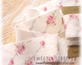 SHABBY ROSE Ribbon, Hand Torn ... Shabby Chic, Frayed, Ripped, Distressed, Worn, Scrapbooking