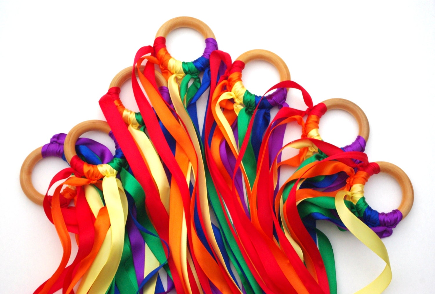 Waldorf Rainbow Hand Kite Streamers Image