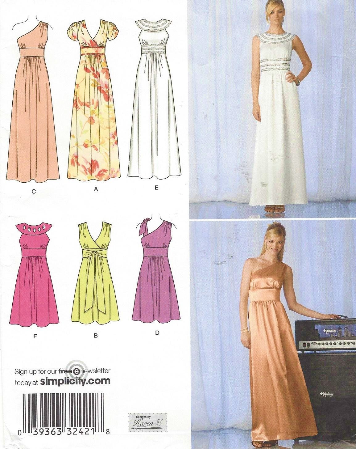 Simplicity Sewing Pattern 2692 Womens Special Occasion Dress