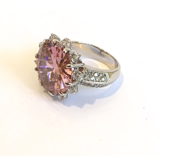 antique pink sapphire ring