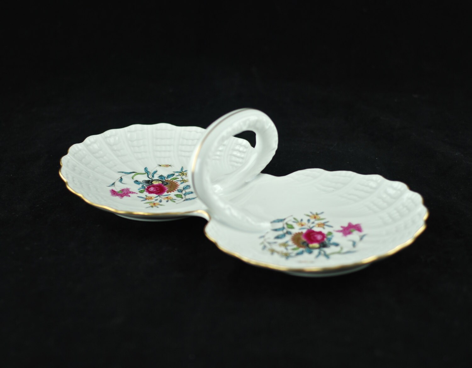 Vintage Haviland Limoges Porcelain Divided Dish with Double