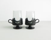 Mid Century Glas-Snap Drinking Glasses and Holders by Corning