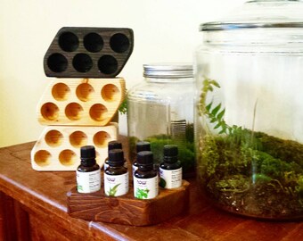 Essential Oil Display - Aromatherapy - Essential Oil Organizer - Essential Oil Storage - Essential Oil Tray - Spa Gift