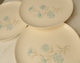 1960s Taylor Smith Dinner Plates Set of 4 Ever Yours MADE IN USA