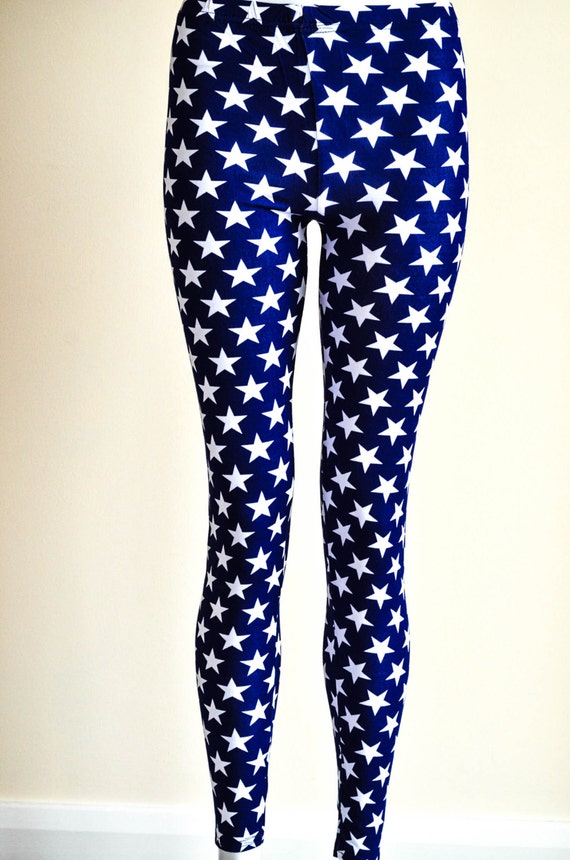 NEW Womens Star American Flag USA pants Blue White by VixenObscure