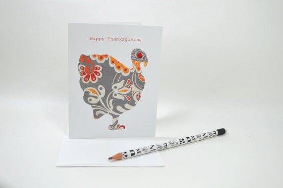 Thanksgiving Card / Turkey Card / Happy Thanksgiving, Handmade card,