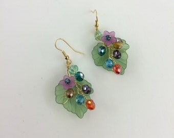 Flower earings / Dangle Earings / Wire wrapped jewelry handmade earings / Earings / Bridesmaid Earings / Earings Dangle / Earings Handmade