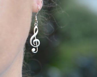 Sol Key Dangle Earrings in Sterling Silver