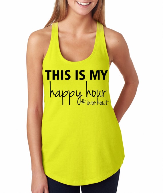 Racerback Workout Tank Top Neon Yellow By Livingproofgear