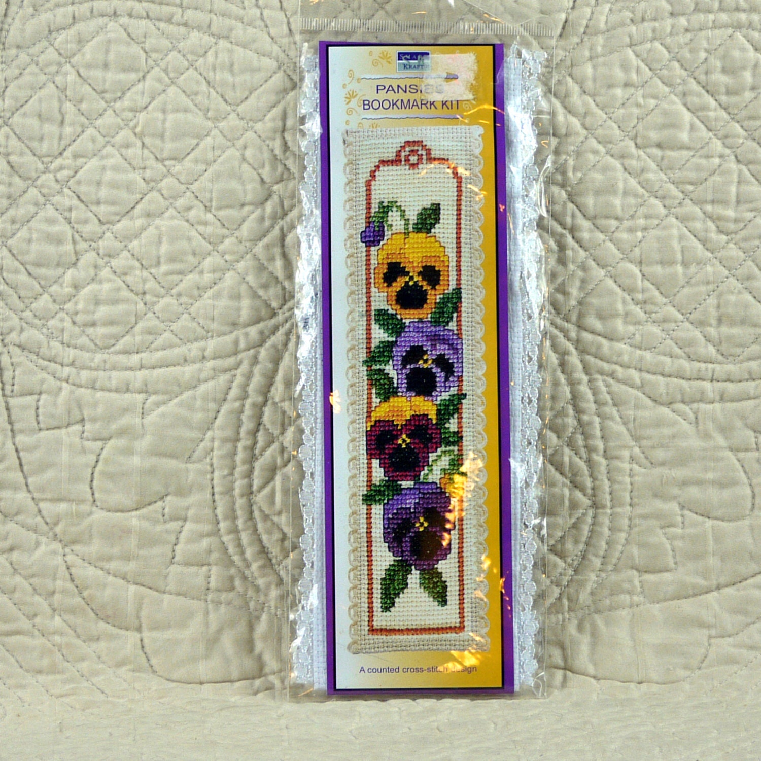 Bookmark Counted Cross Stitch Kit Smart Kraft by DartingDogCrafts