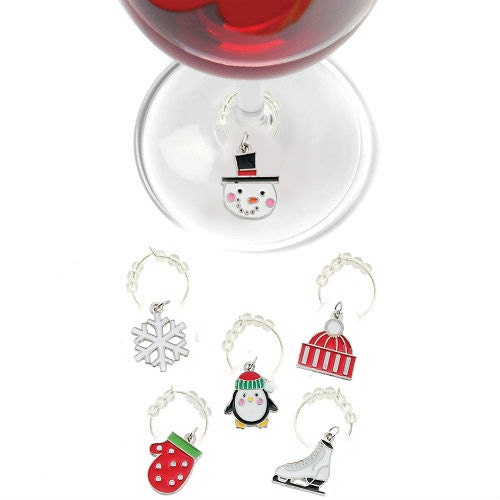 Holiday Wine Charms Christmas Wine Charms Christmas Glass