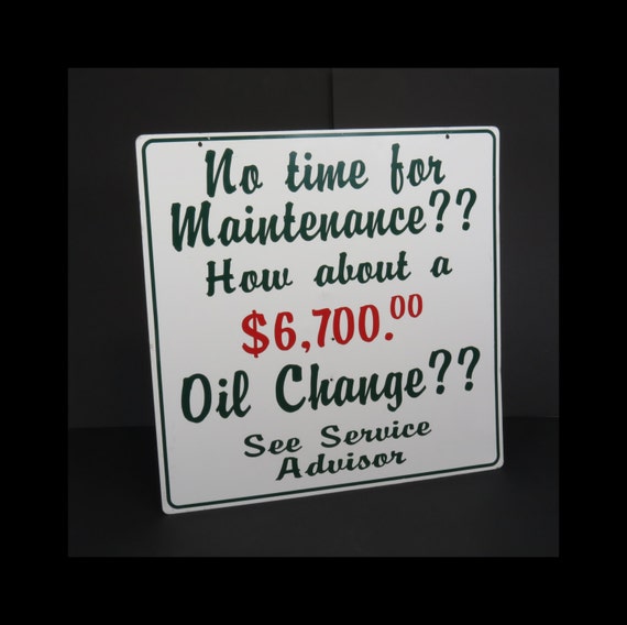 Vintage Metal Sign . Automobile Mechanic Garage Signage