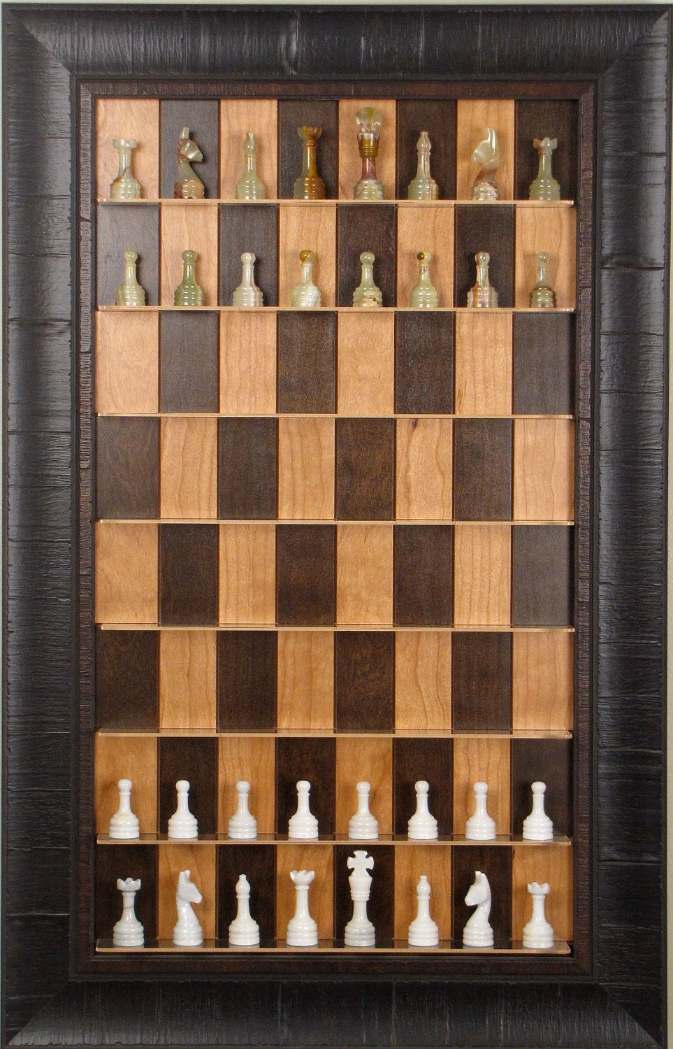 Cherry Bean Vertical Straight Up Chess board with Stone Chess