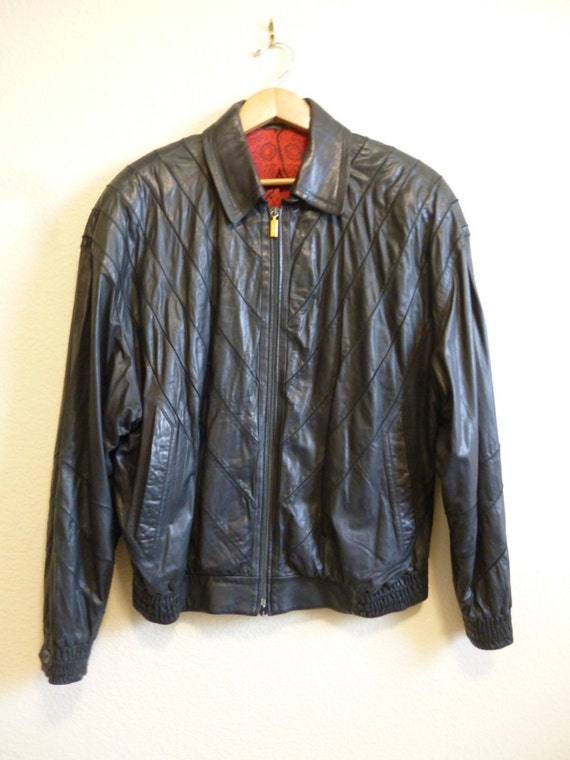 Zilli Leather Jacket France Red Silk Lining Medium