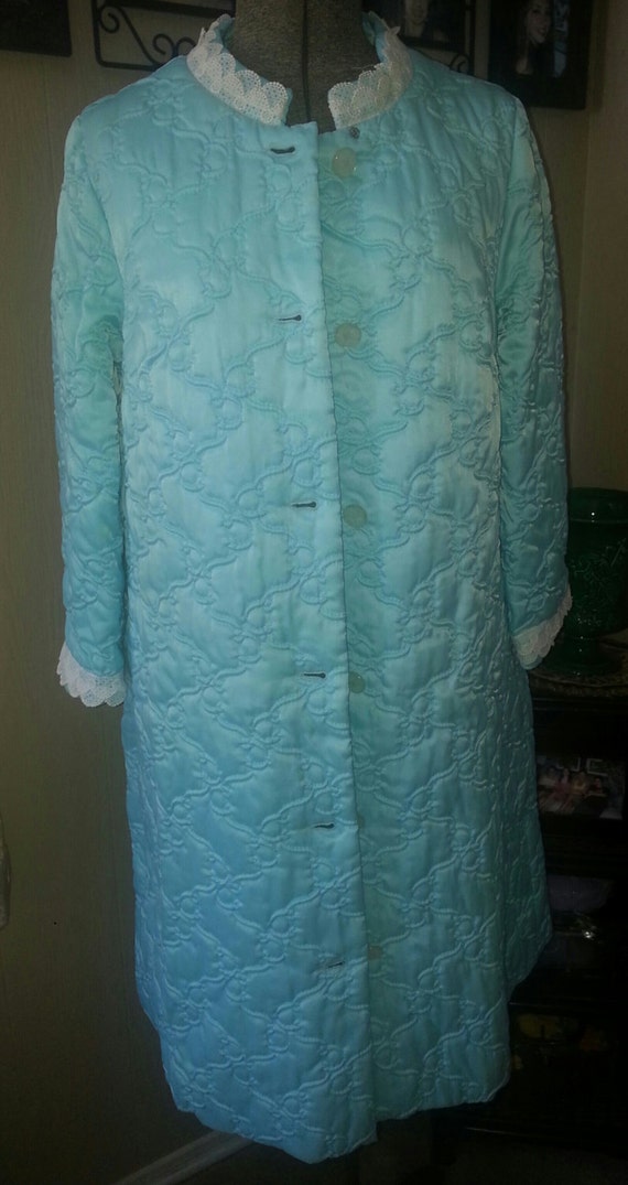 turquoise silk robe