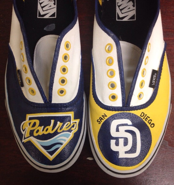 San Diego Padres Hand Painted Shoes by ShoesbyKat on Etsy