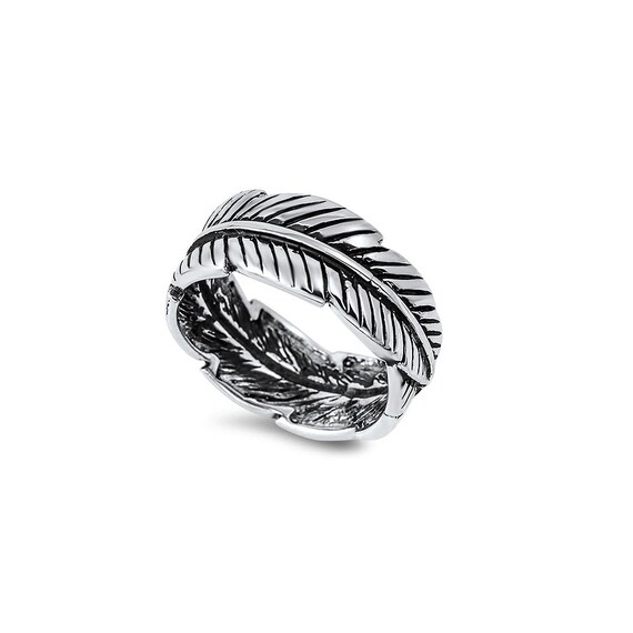 Sterling Silver Sideways Leaf Ring Wrap Arround by CristineLukas