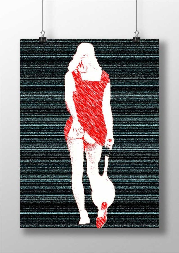 Items similar to Tennis Girl Poster Print, Iconic poster print - Wall art decor - sexy women