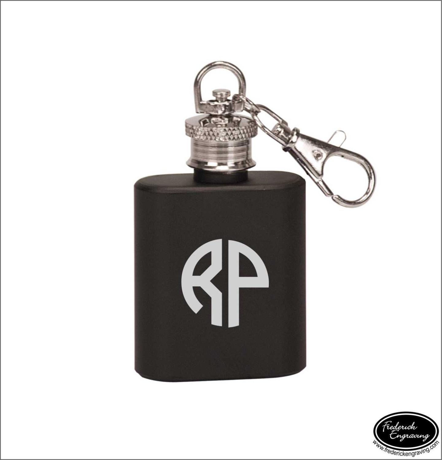 Custom Flask Keychain Monogram Flask Key Chain Personalized