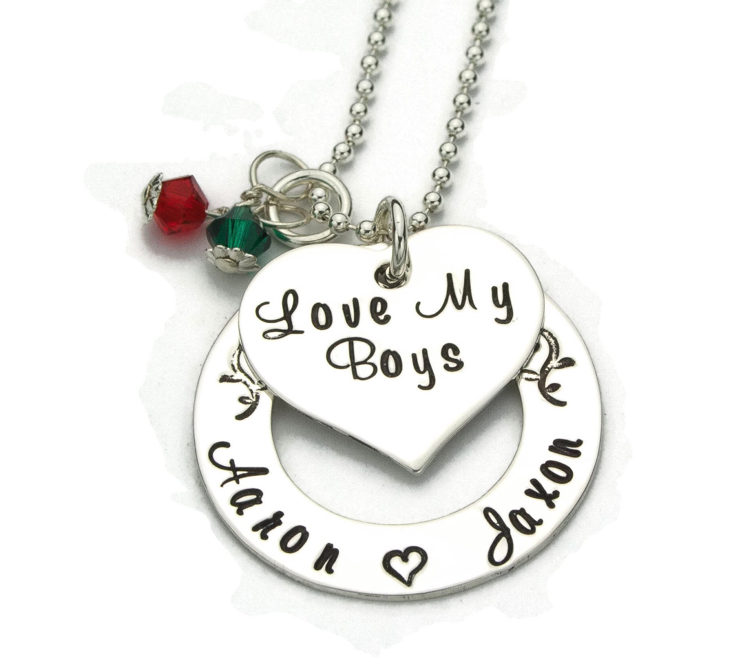 Custom Mothers Necklace, Personalized Necklace, Necklace for Mom, Childrens Names and Birthstones, Sterling Silver, Gift Idea for Mom