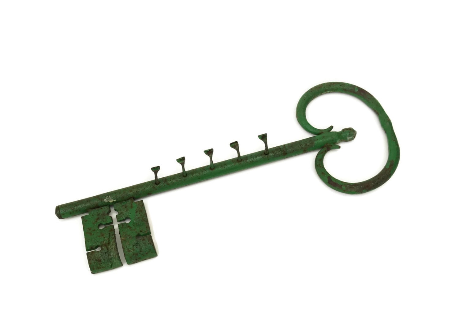 10 OFF Wall Key Holder. Decorative Key Hook Holder. Large Green Key Hanger. Large Skeleton Key
